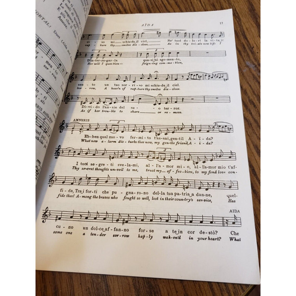 Vintage Grand Opera Librettos AIDA Program Oliver Ditson Company Boston NYC - Picture 4 of 4